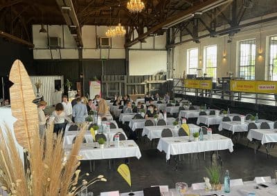 Bankettreihen in der Eventfabrik